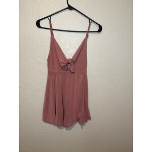 Urban Outfitters XS Tie Front Spaghetti Strap Mauve Mini tank